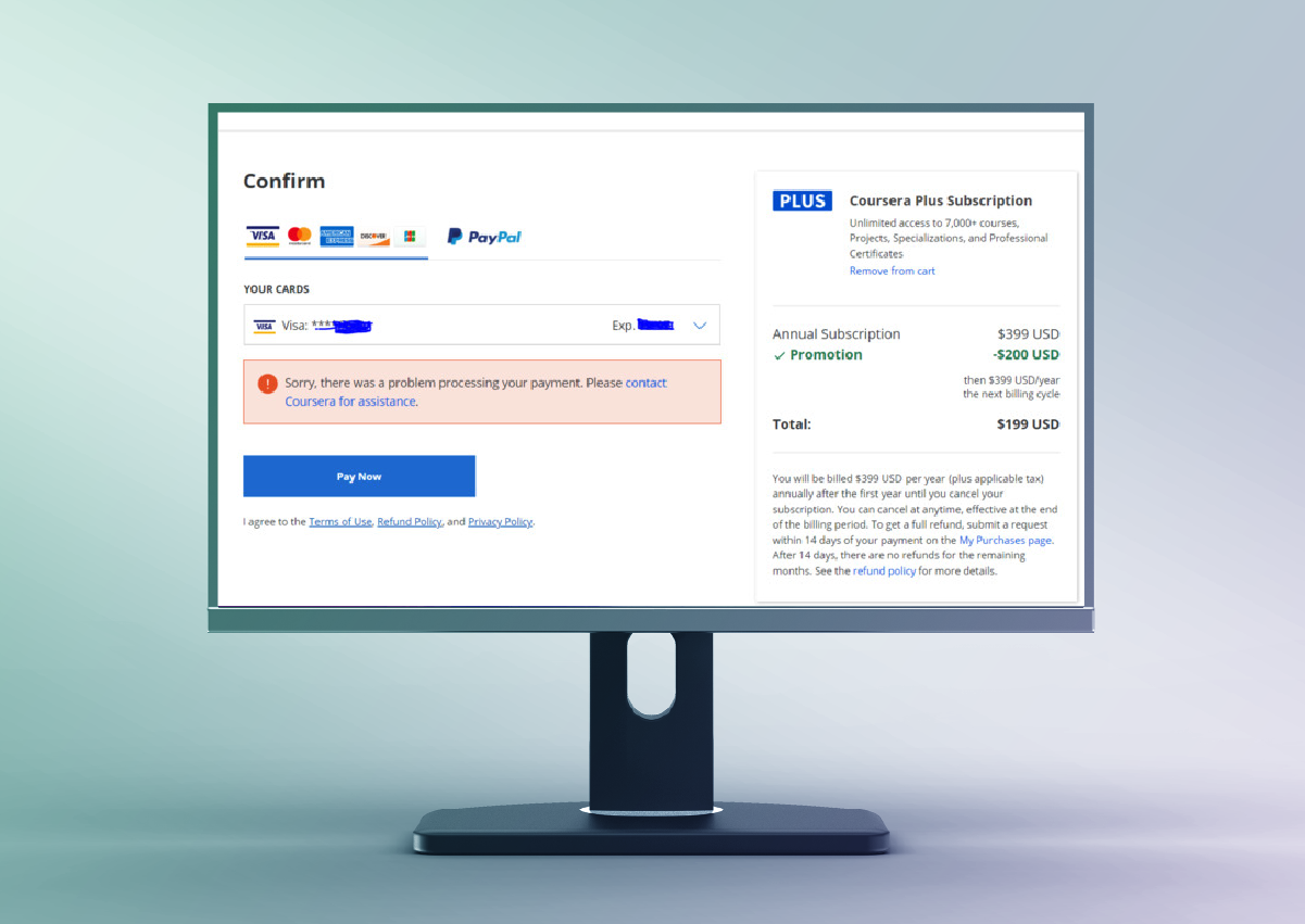 Payment integration setup in an EdTech platform
