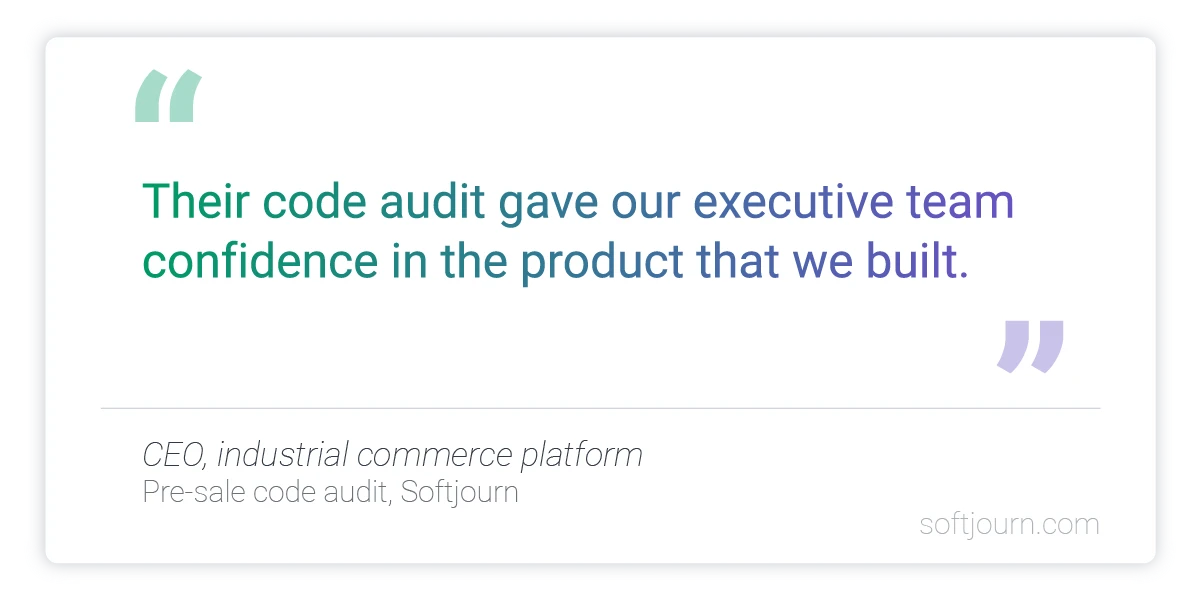 quote from client about code audit confidence