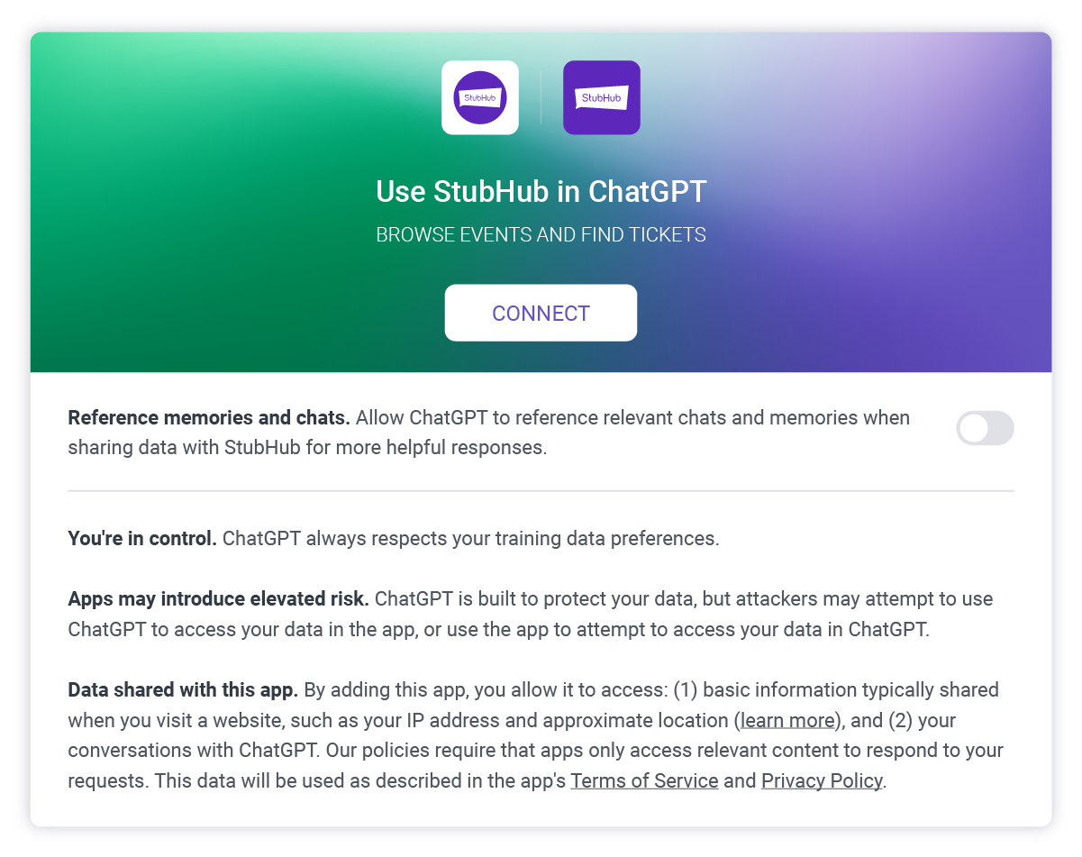 stubhub mcp server