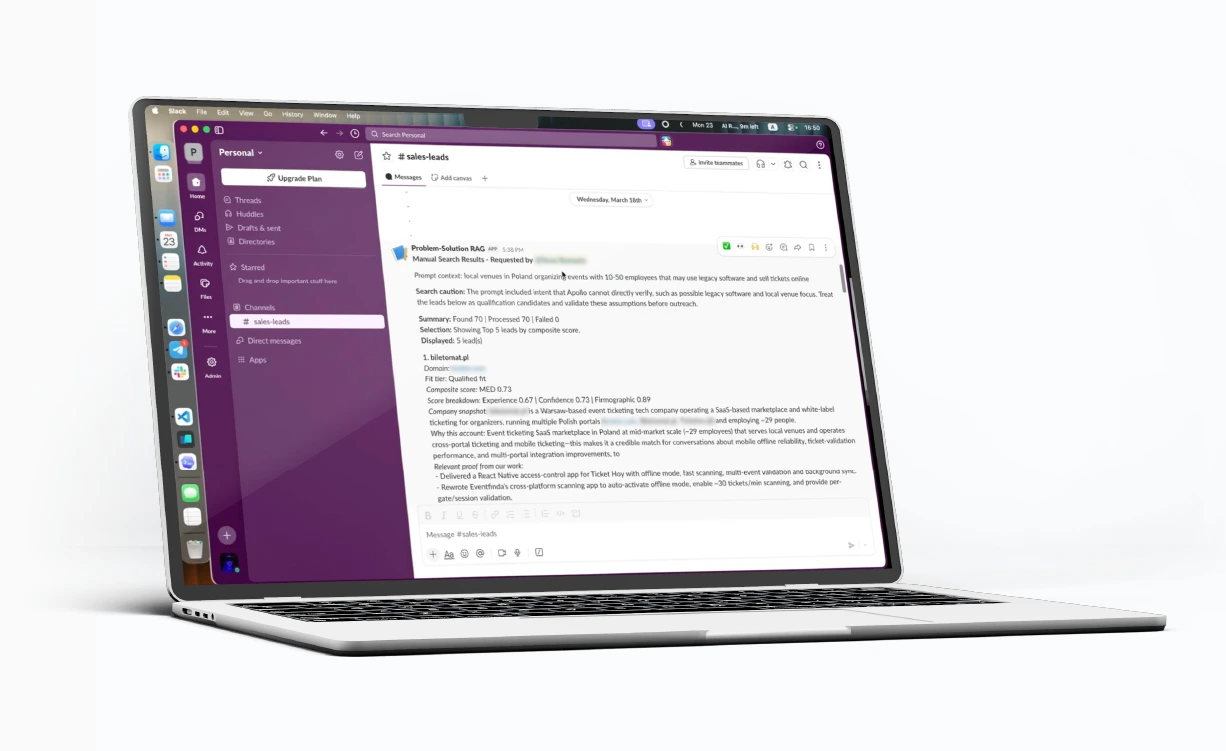 sales assistant slack