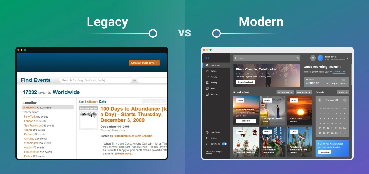 legacy vs modern