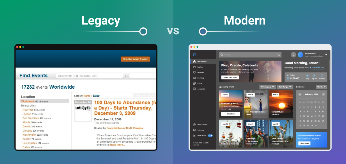 legacy vs modern