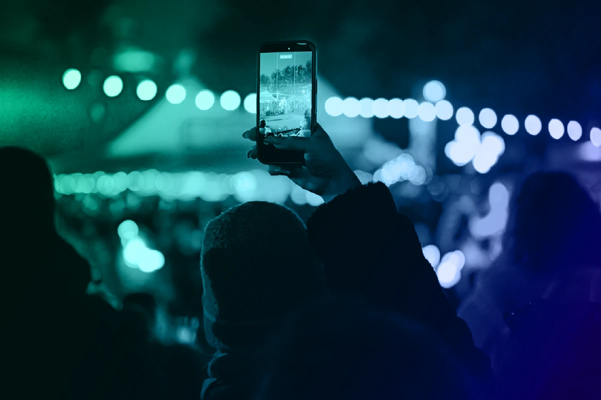 person taking photos on an event