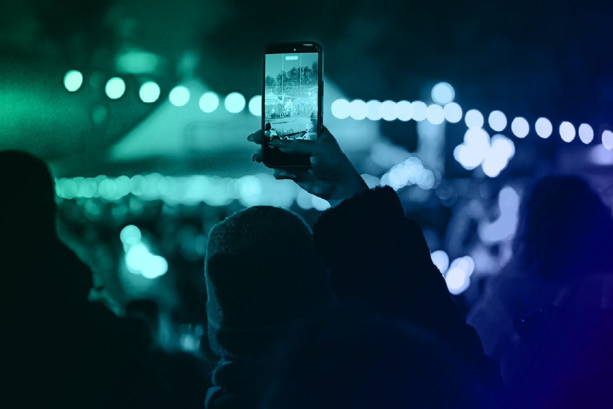 person taking photos on an event