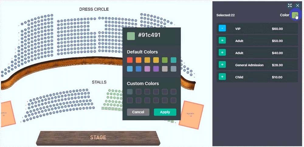 movie seat selection